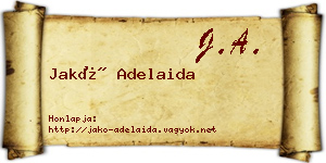 Jakó Adelaida névjegykártya